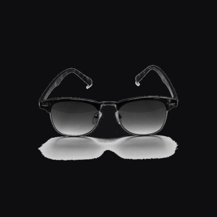 Before: sunglasses product photo on black background
