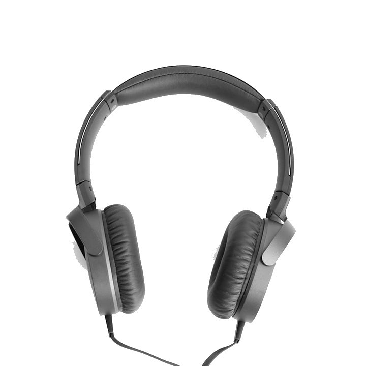 After: headphones product photo with pure white background
