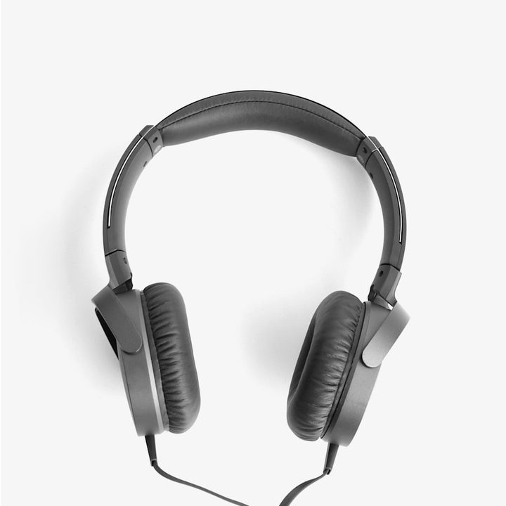 Before: headphones product photo on grey background